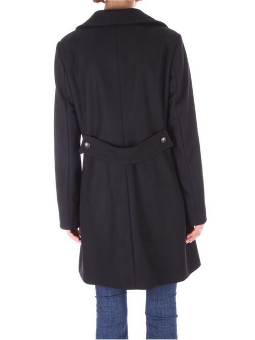 Cappotto Donna nero con gancio frontale FAY | NAW50473170GLB999